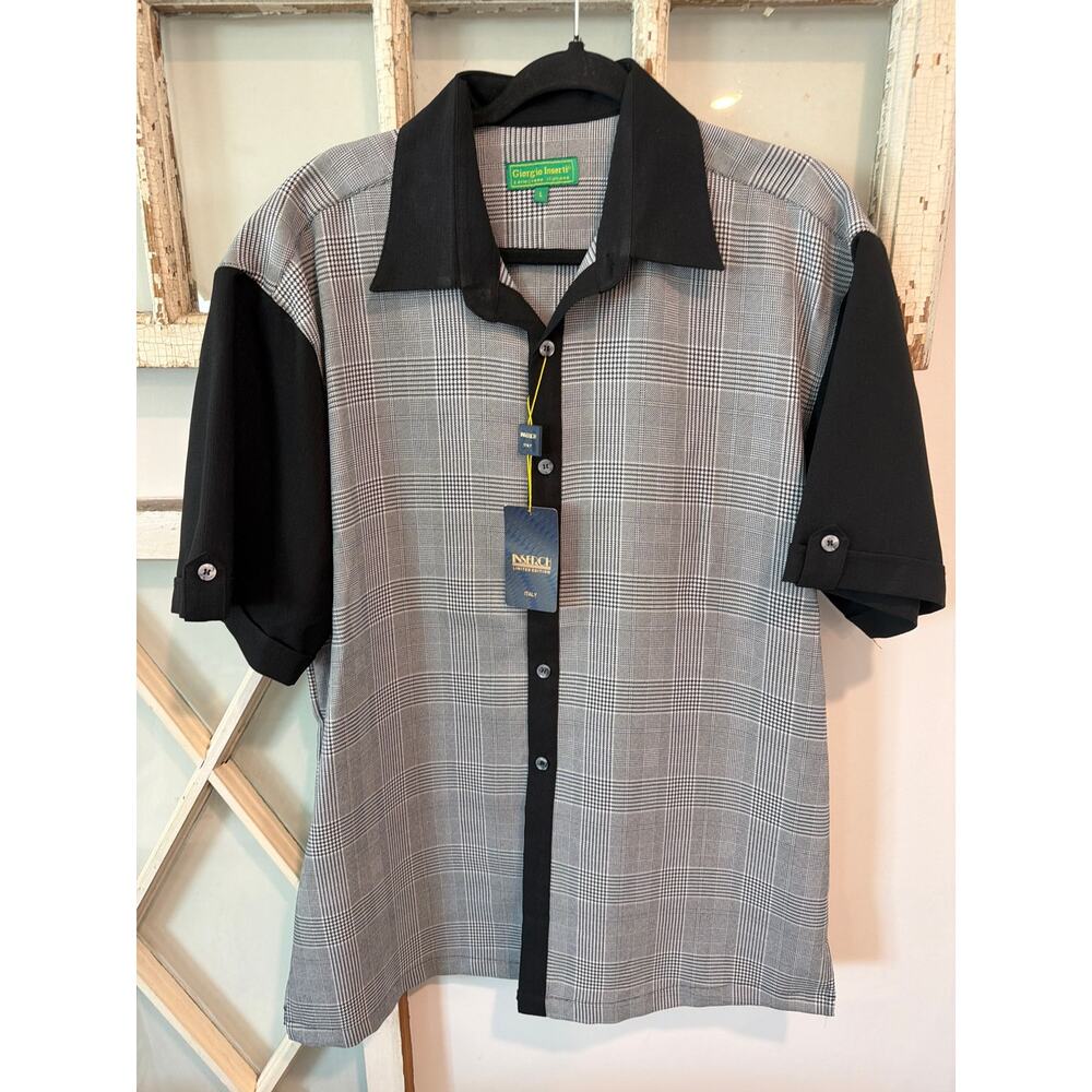 NWT Giorgio Inserti Inserch size large Italian me s button down shirt